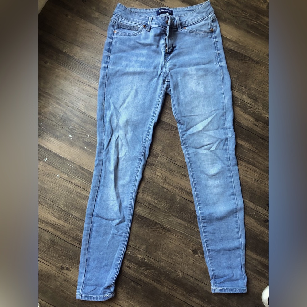 Light wash sling blue jeans. No rips